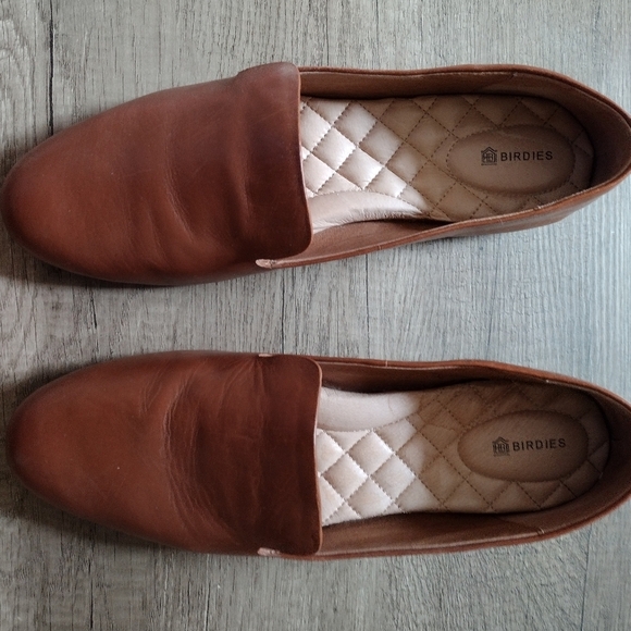Birdies Starling Leather Loafers Flats Size 11 Brown Carmel Womens - Picture 2 of 14